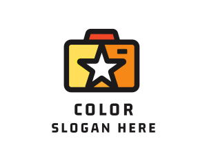 Colorful - Star Camera Outline logo design