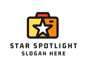 Star Camera Outline logo design