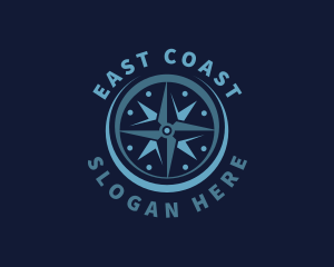 East - Tourism Compass Locator logo design