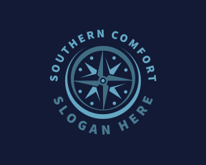 South - Tourism Compass Locator logo design