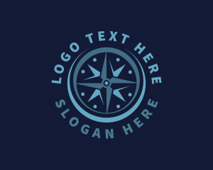 Navy - Tourism Compass Locator logo design