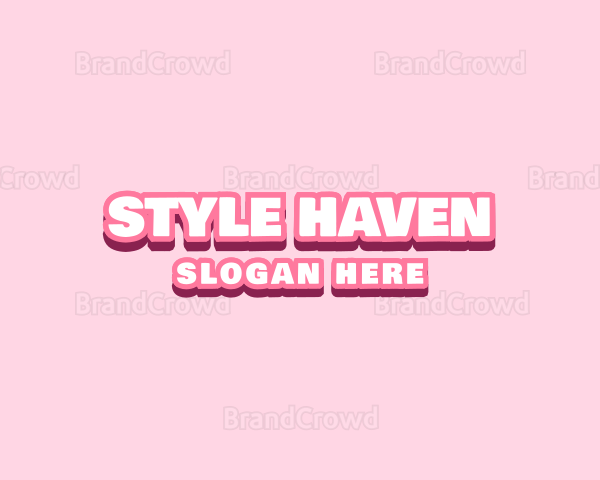 Pink Playful Fashion Logo