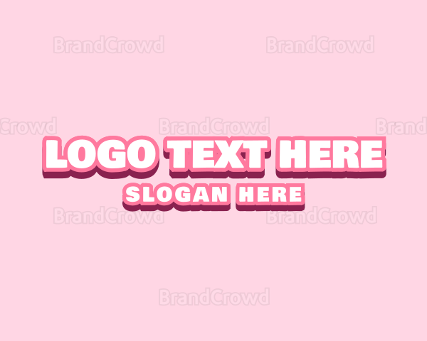 Pink Playful Fashion Logo