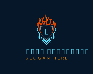 Thermal - Cooling Heating Shield logo design