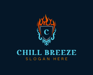 Cooling - Cooling Heating Shield logo design