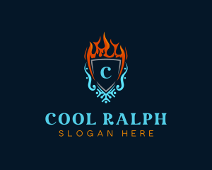 Cooling Heating Shield logo design