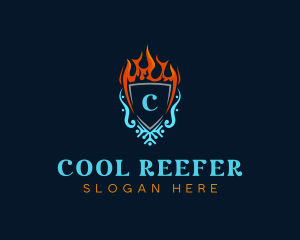 Cooling Heating Shield logo design