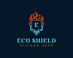 Cooling Heating Shield logo design