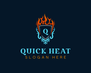 Cooling Heating Shield logo design