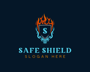 Cooling Heating Shield logo design