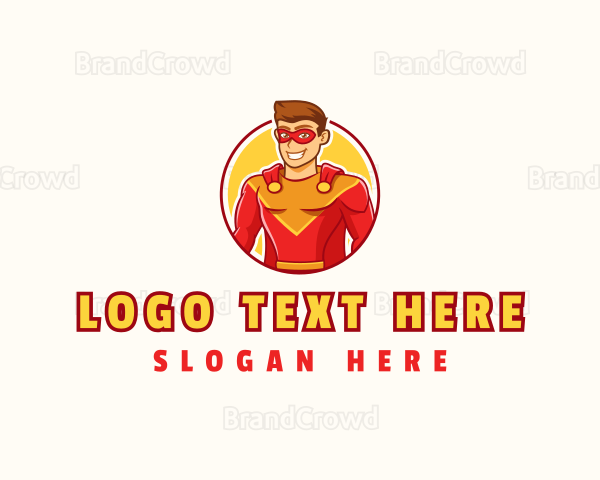 Superhero Man Character Logo