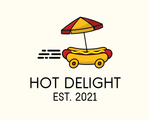 Fast Hot Dog Sandwich  logo design