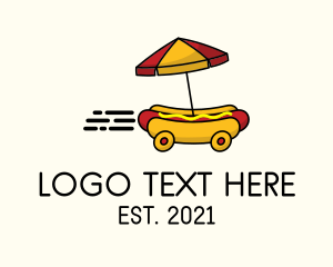 Food Truck - Fast Hot Dog Sandwich logo design