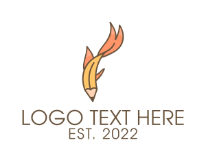 Zoology - Goldfish Pencil Education logo design