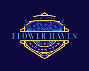 Sparkling Botanical Flower logo design