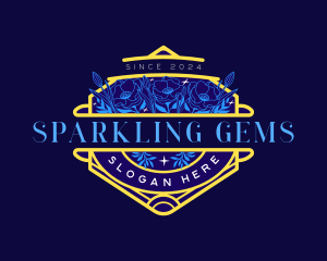 Sparkling Botanical Flower logo design