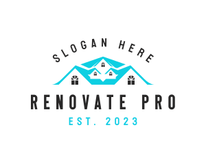 Remodeling Roof Renovation logo design