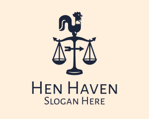 Hen - Weather Vane Justice logo design