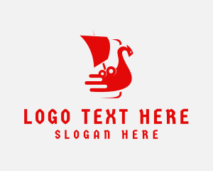 Traveller - Norse Longship Sailing logo design