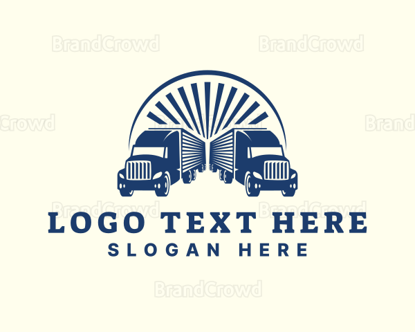 Transport Logistic Truck Logo