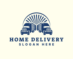 Transport Logistic Truck logo design