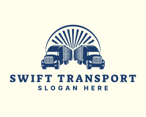 Transport Logistic Truck logo design