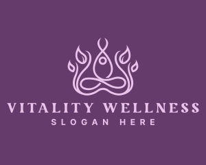 Yoga Meditation Wellness logo design