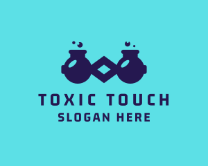 Toxic - Science Laboratory Goggles logo design