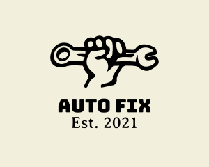 Mechanic - Hand Wrench Mechanic logo design