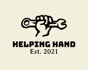 Hand - Hand Wrench Mechanic logo design