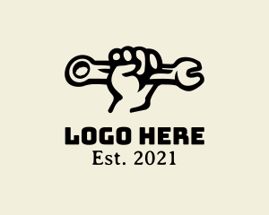 Fist - Hand Wrench Mechanic logo design