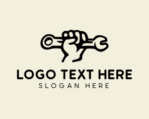 Hand - Hand Wrench Mechanic logo design