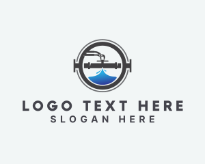 Badge - Pliers Plumbing Pipe logo design