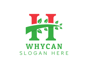 Organic Leaf Letter H  Logo