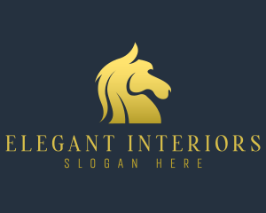 Elegant Wild Horse  logo design