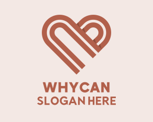 3D Heart Ribbon Valentines  Logo