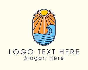 Tour Guide - Summer Ocean Coastal Surf logo design