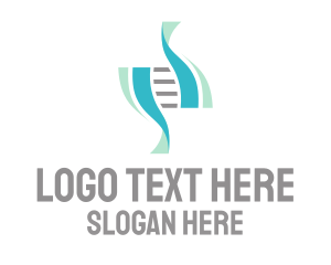 Lab - Genetic DNA Code logo design