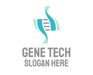 Genetic DNA Code logo design