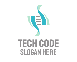 Code - Genetic DNA Code logo design