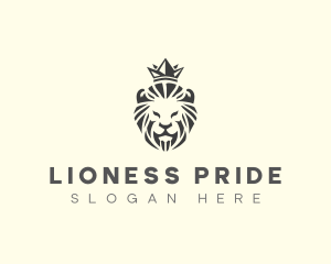 Majestic Lion Crown logo design