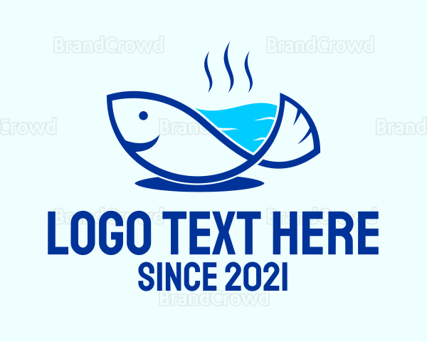 Blue Sea Fish Logo