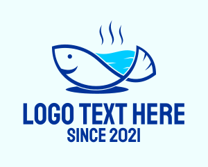 Marine Animal - Blue Sea Fish logo design