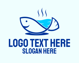 Blue Sea Fish  Logo