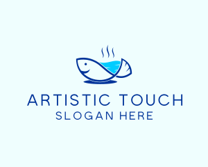 Marine Fish Trout logo design