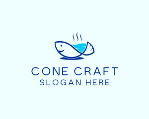 Marine Fish Trout logo design