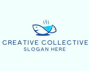 Marine Fish Trout logo design