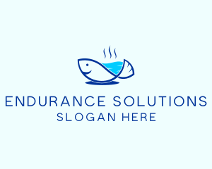 Marine Fish Trout logo design