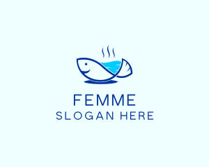 Marine Fish Trout logo design