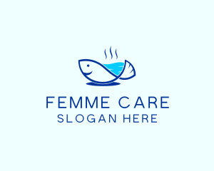 Marine Fish Trout logo design